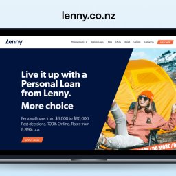 https://lenny.co.nz/
Strona internetowa nowozelandzkiej firmy oferującej usługi finansowe.