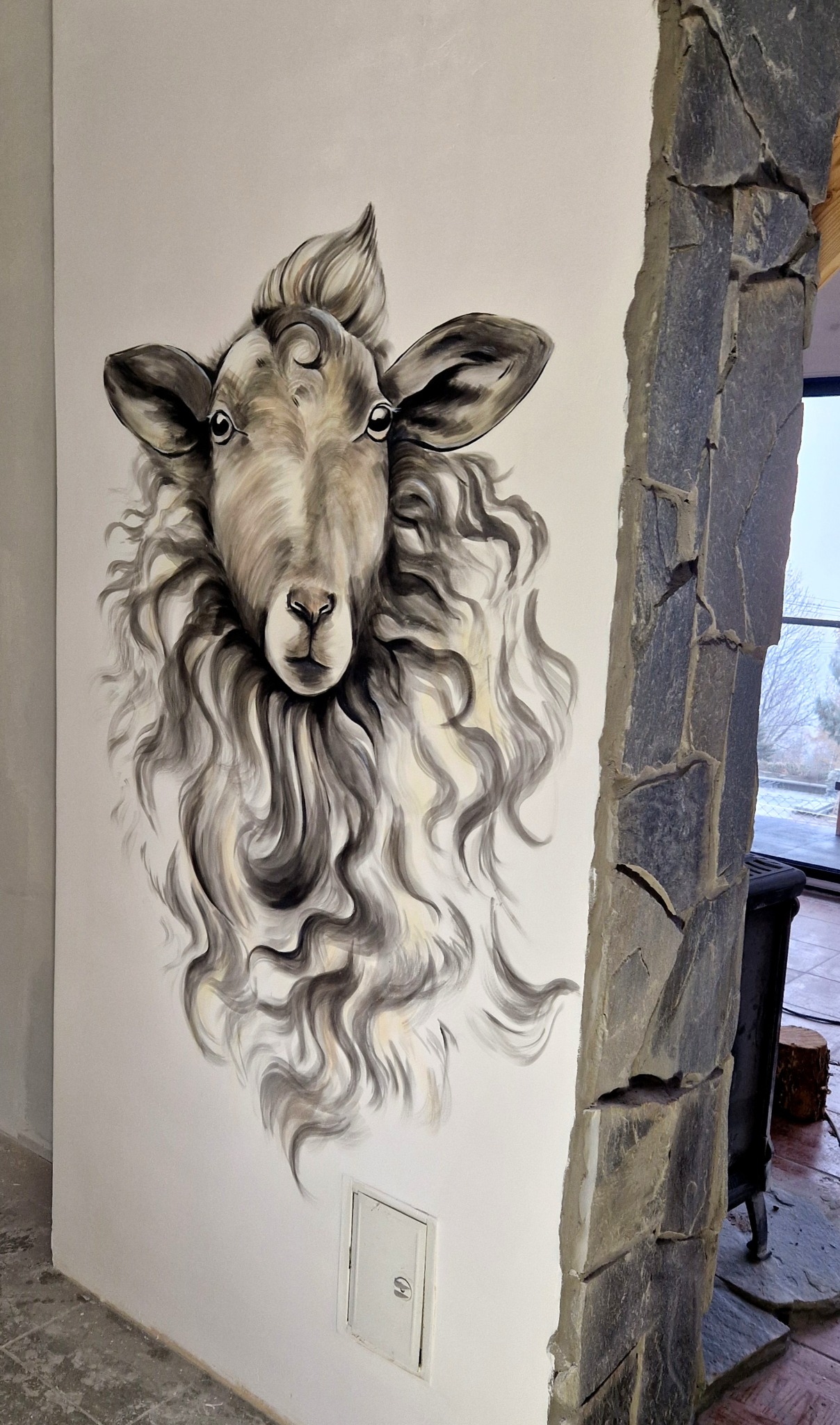 Baranek w górskiej chatce