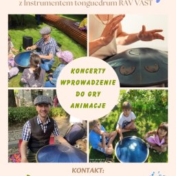 animację z instrumentem tongdrum grające ufo dla dzieci i dorosłych