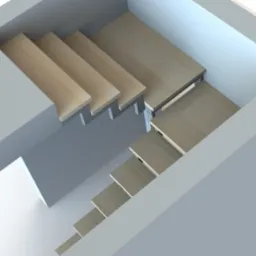 Projekt schod na stalowej ramie