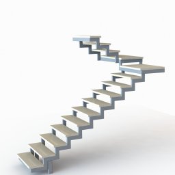 Projekt schod na stalowej ramie