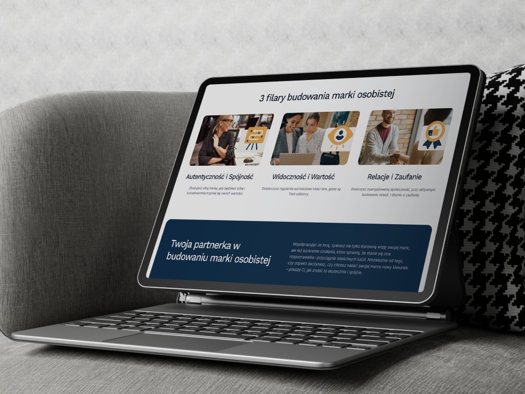 Projekt strony internetowej - marka osobista