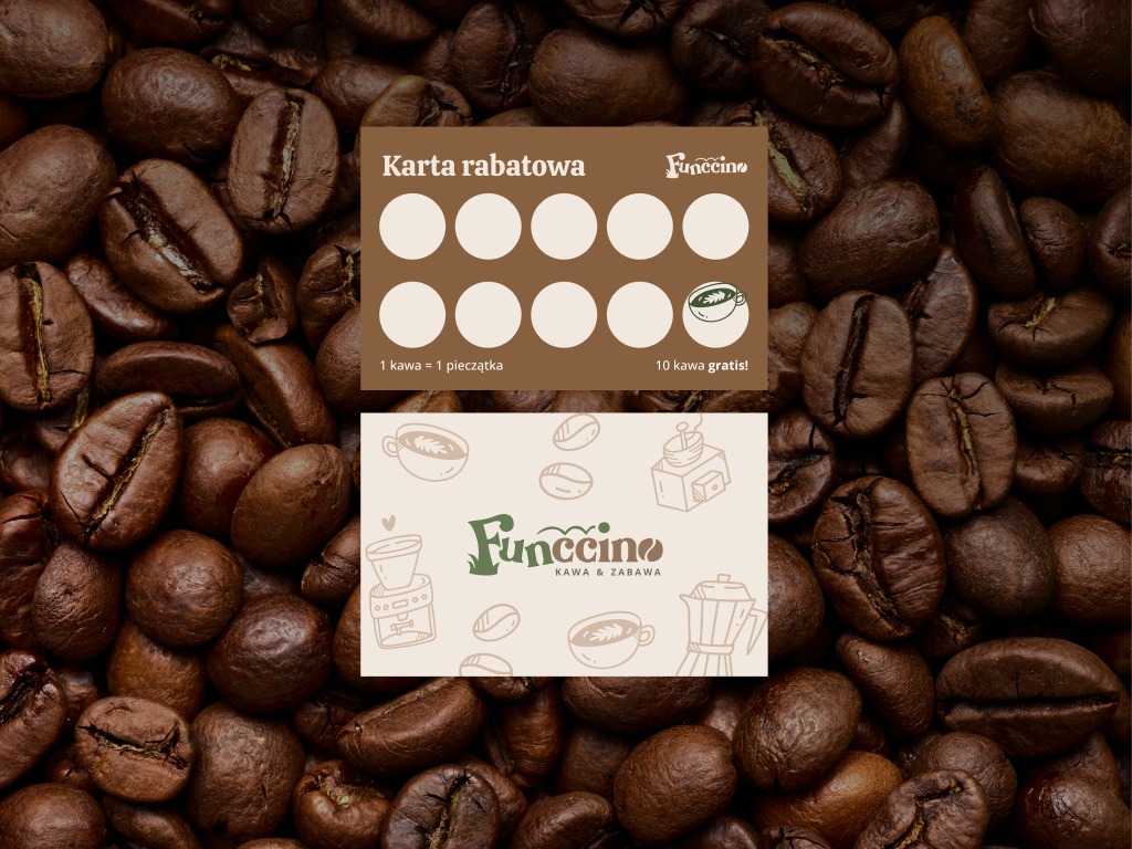 Projekt karty rabatowej w kawiarni