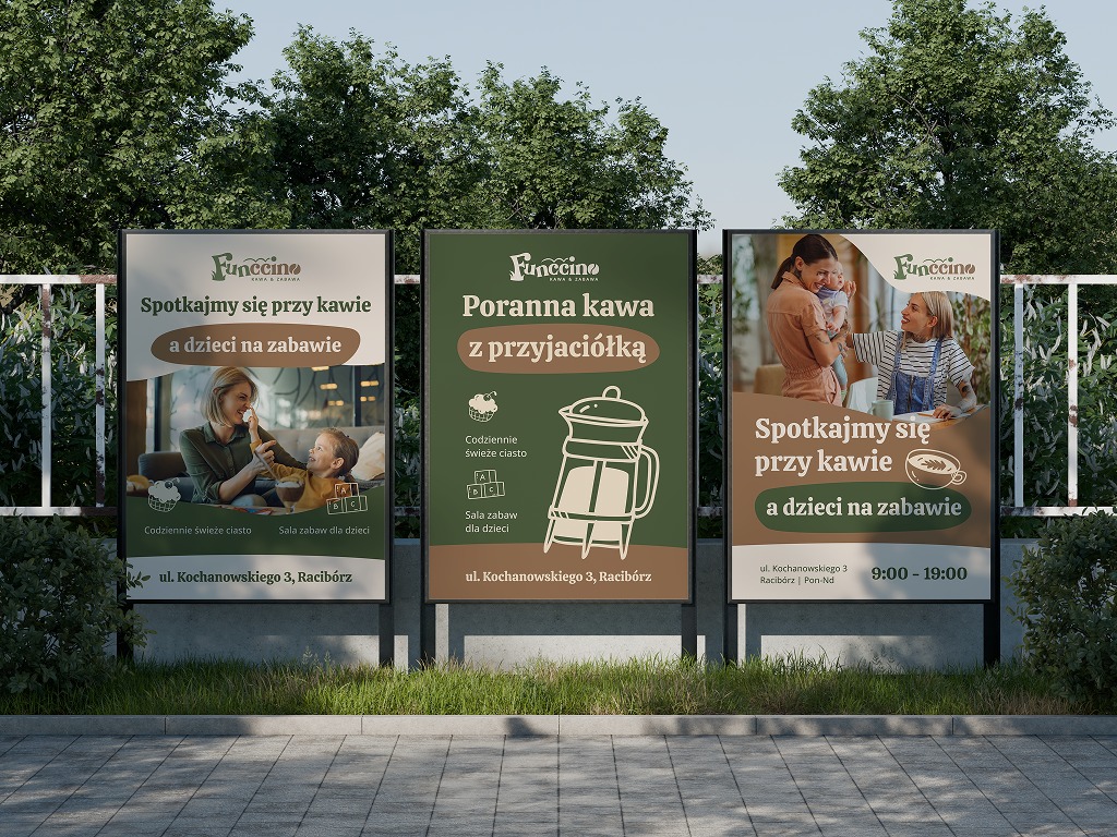 Plakaty dla kawiarnio bawialni