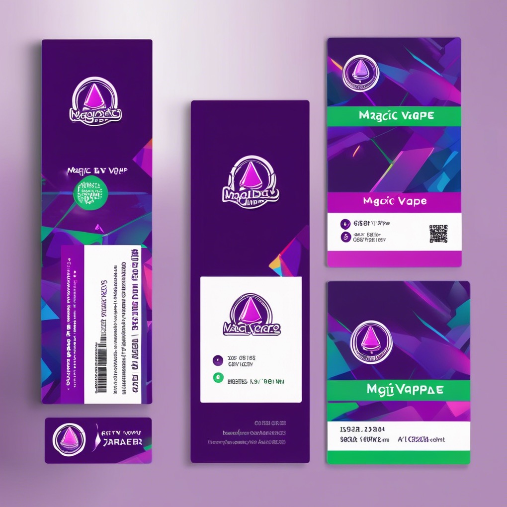 Kompletna identyfikacja wizualna firmy z Jaworzynki: logo, wizytówki, papier firmowy w fioletach i zieleniach. Nowoczesny design z geometrycznymi elementami i gradientami.