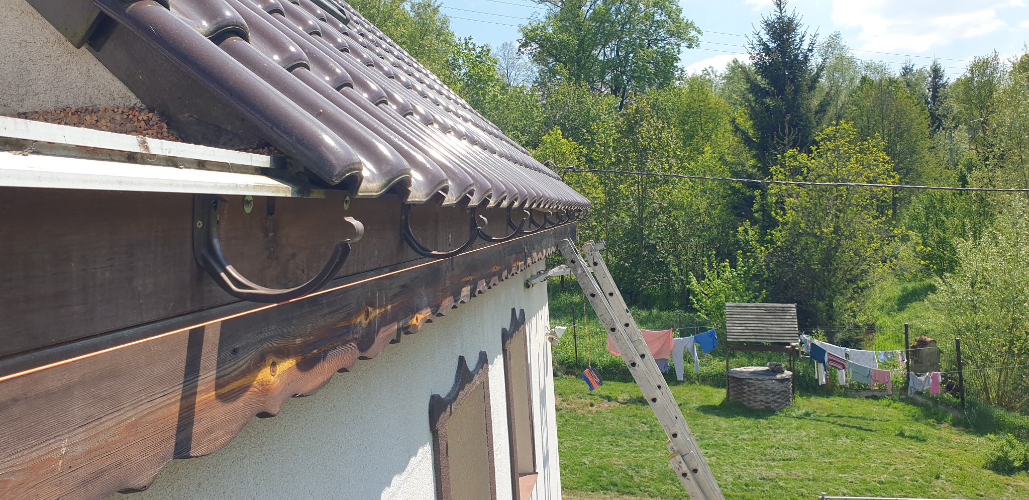 Korekta spadku rynny.