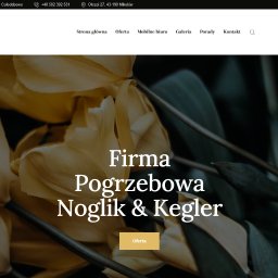 Zrealizowaliśmy stronę internetową dla firmy pogrzebowej Noglik & Kegler, wraz z logo i działaniami SEO. Witryna jest przejrzysta, responsywna i zgodna z charakterem branży. Dzięki optymalizacji wspiera widoczność w Google i ułatwia kontakt z klientami.