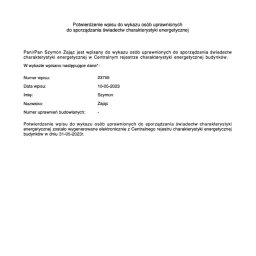 Świadectwa energetyczne Warszawa 3