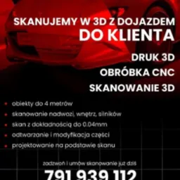 Ulotka promująca usługi skanu 3D
