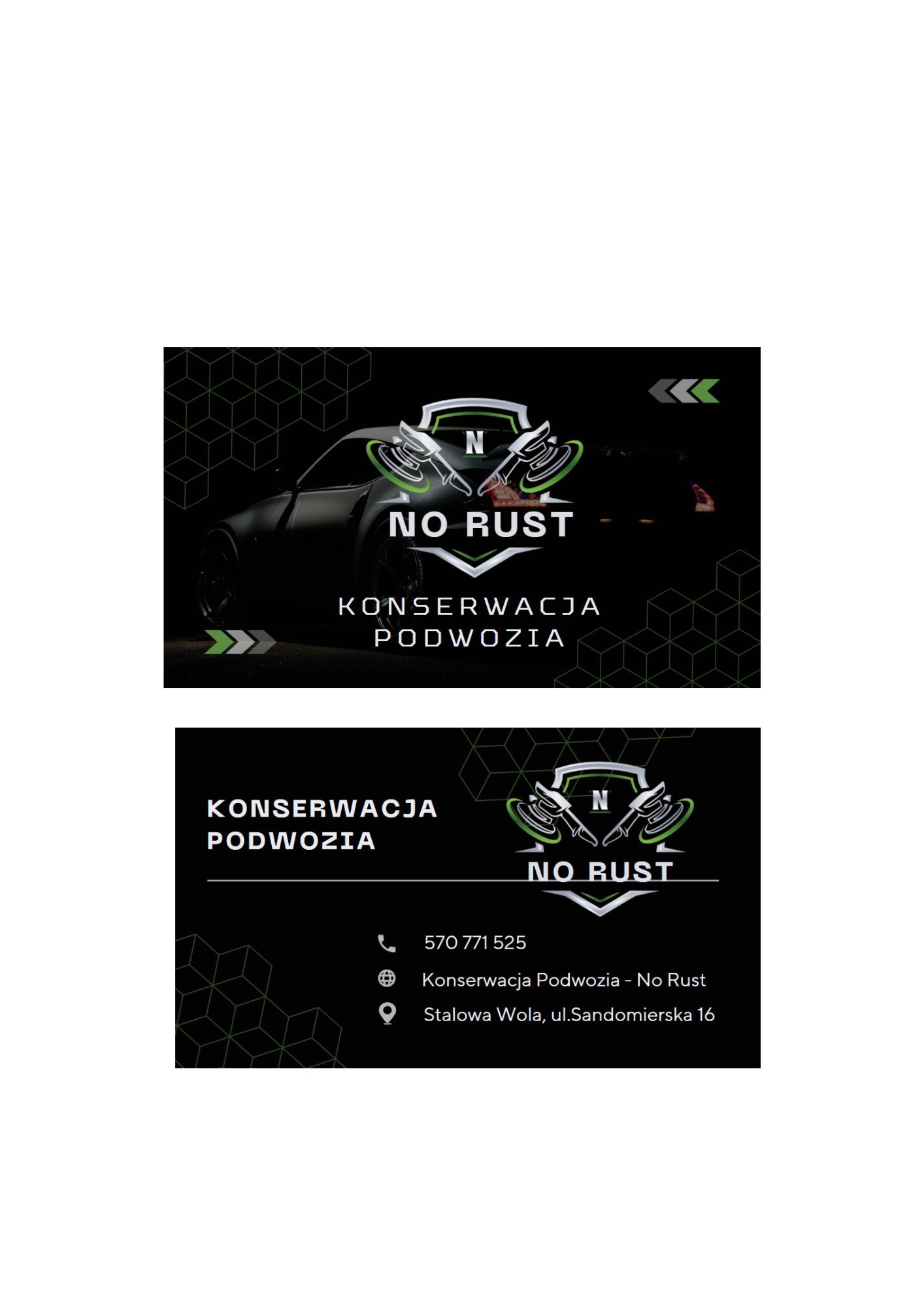 Wizytówka usługowa