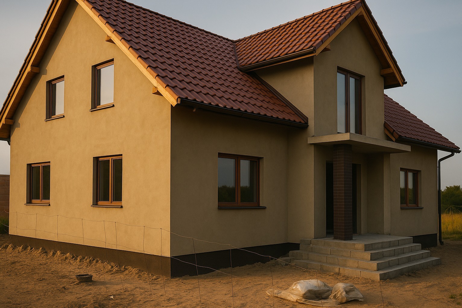 Kompleksowa budowa domu od fundamentów do stanu surowego zamkniętego.