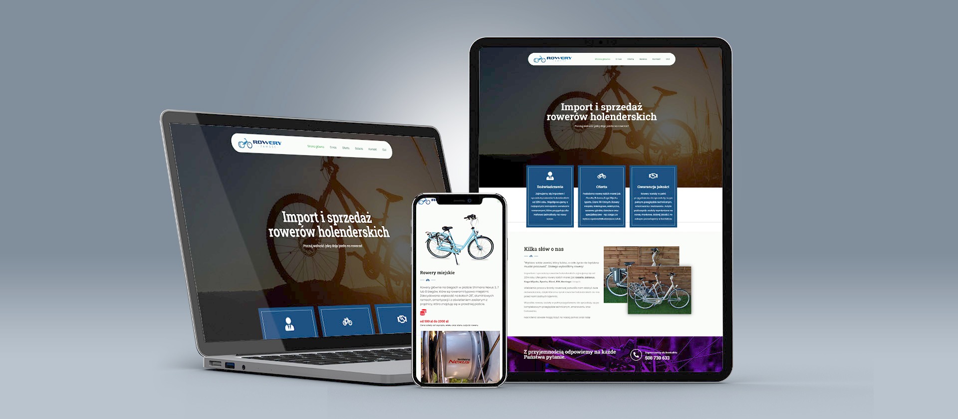 Strona internetowa Sklep z rowerami