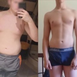 Józef
Co udało nam się wypracować
-Redukcja sporej ilości tłuszczu bez obwisłej skóry
-Nauka od podstaw treningu i żywienia
-Zniwelowanie lipomastii (odstających sutów)