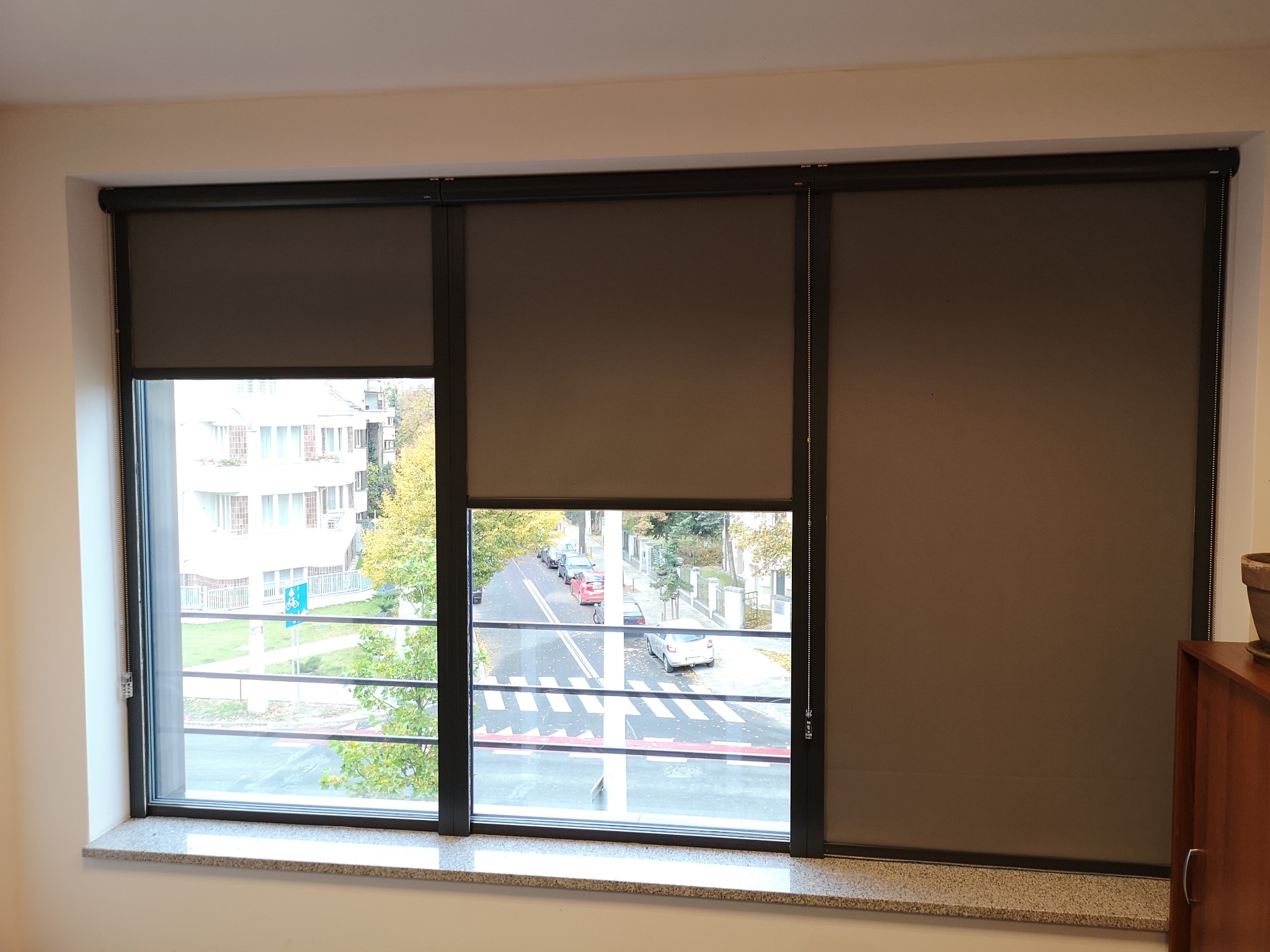 Rolety materialowe, kasetka aluminiowa