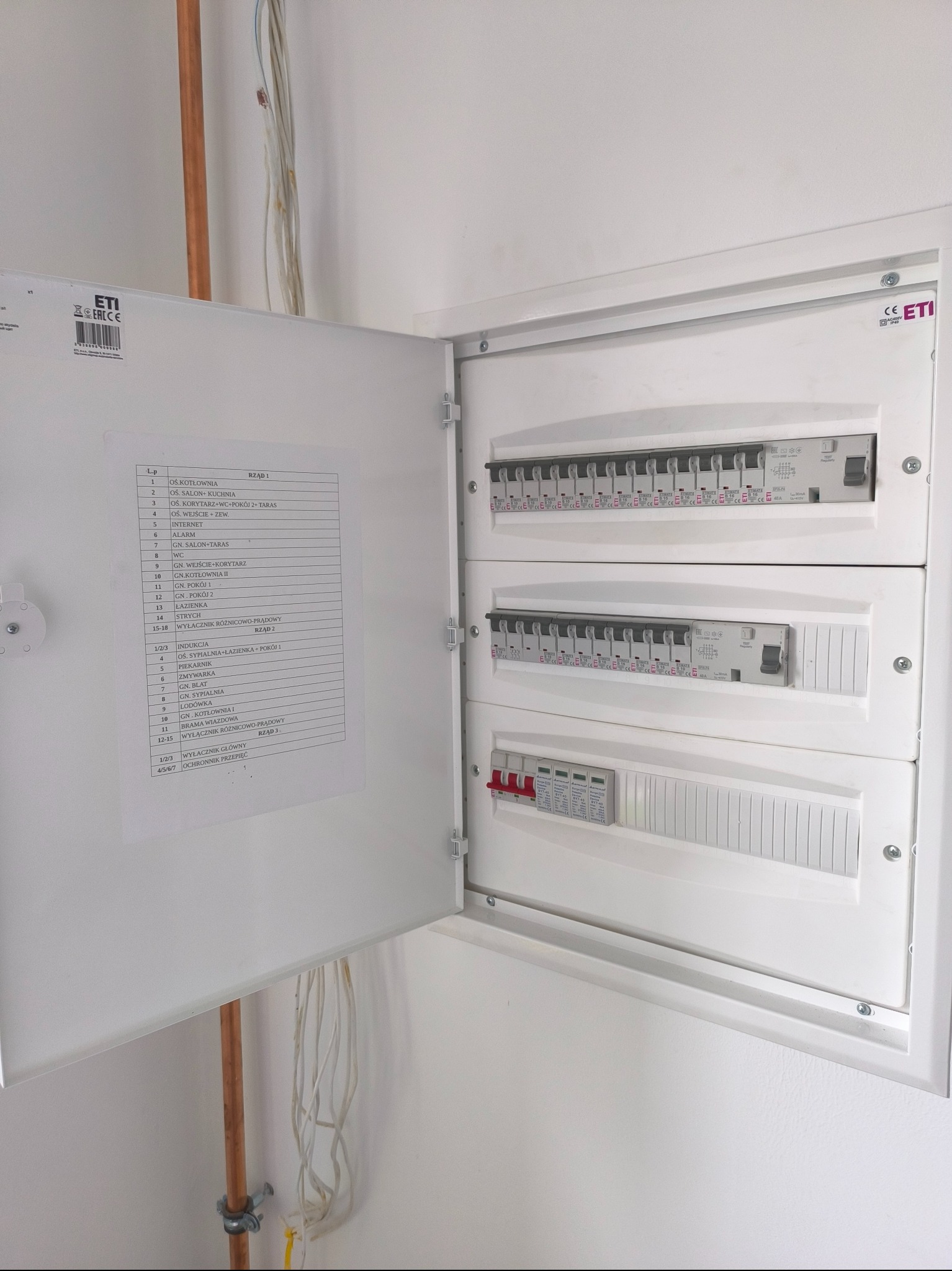 Rozdzielnica pod zamawianie klienta .