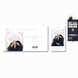 Przedsiębiorstwo Handlowo Usługowe Daniel Woźniak - Projekt responsywnej strony salonu kosmetycznego HolySkin na laptopie i smartfonie. Elegancki design, minimalistyczna typografia, prezentacja oferty zabiegów.