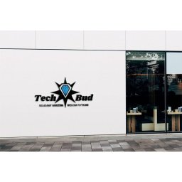 Przedsiębiorstwo Handlowo Usługowe Daniel Woźniak - Logo dla firmy Tech Bud, specjalizującej się w układaniu płyt wielkoformatowych.