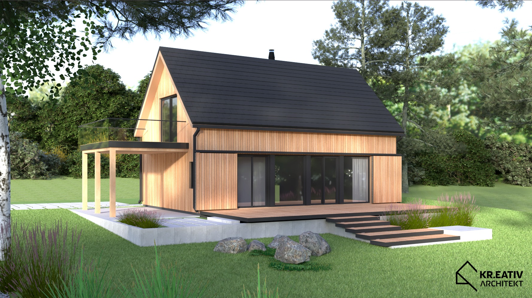 Projekt domu letniskowego - Żuromino, Kaszuby