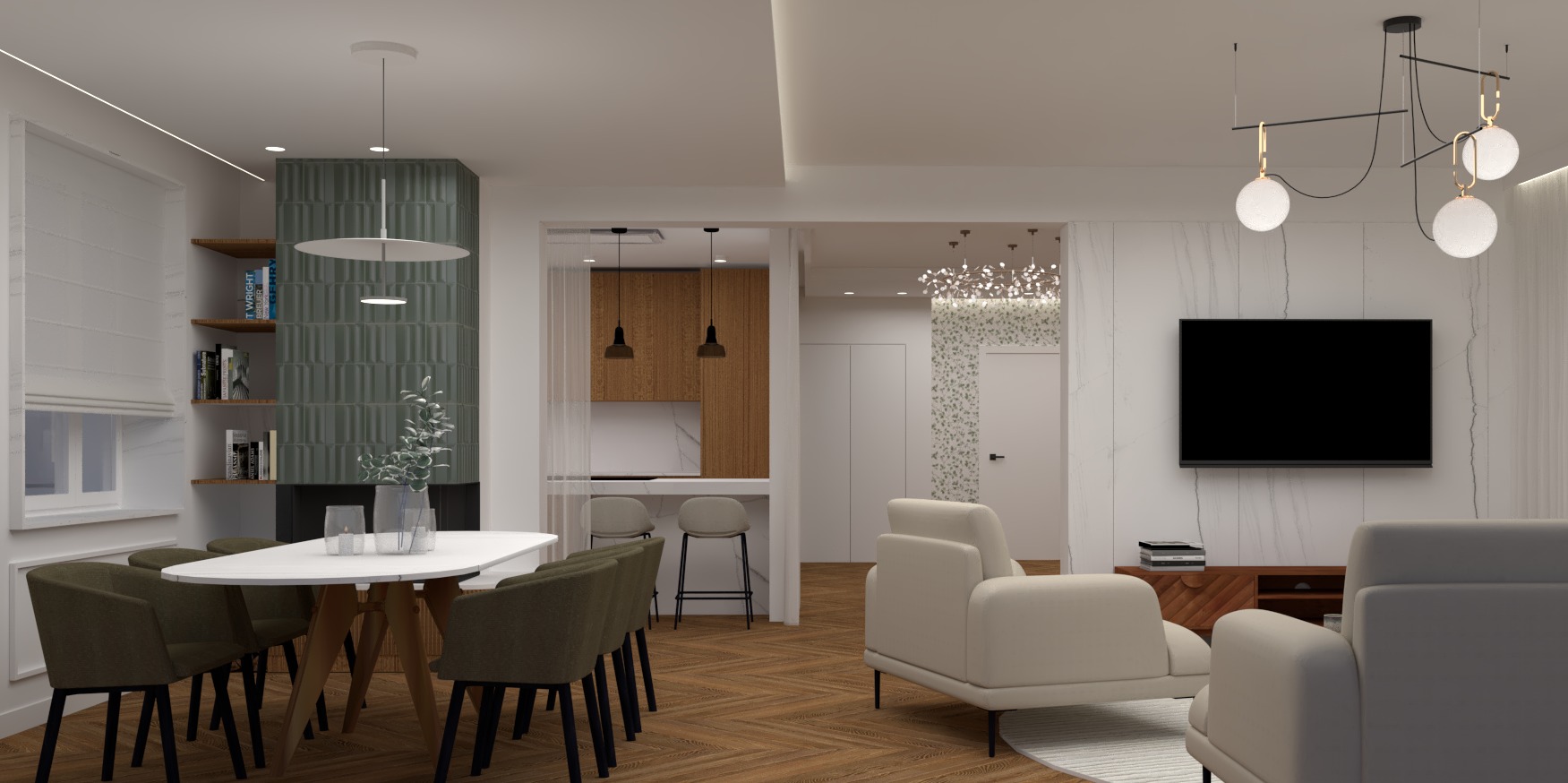 Projekt aranżacji wnętrz domu jednorodzinnego - Radom