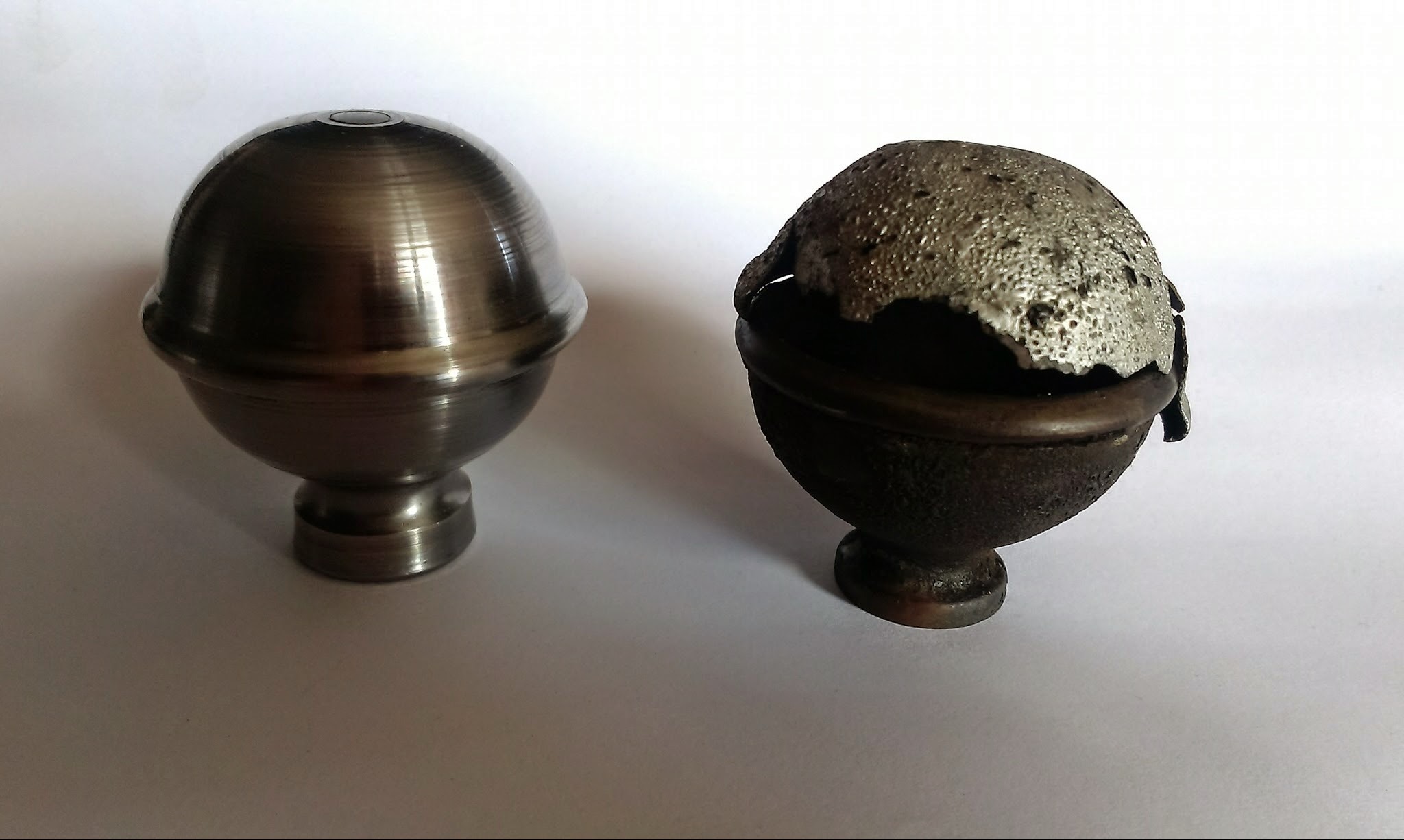 Dorobienie zniszczonej kulki z blachy stalowej