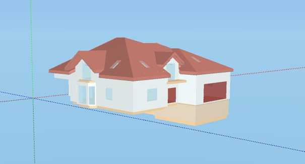 Model 3D - budynek jednorodzinny