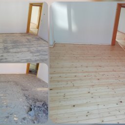 renowacja desek sosnowych - lakier