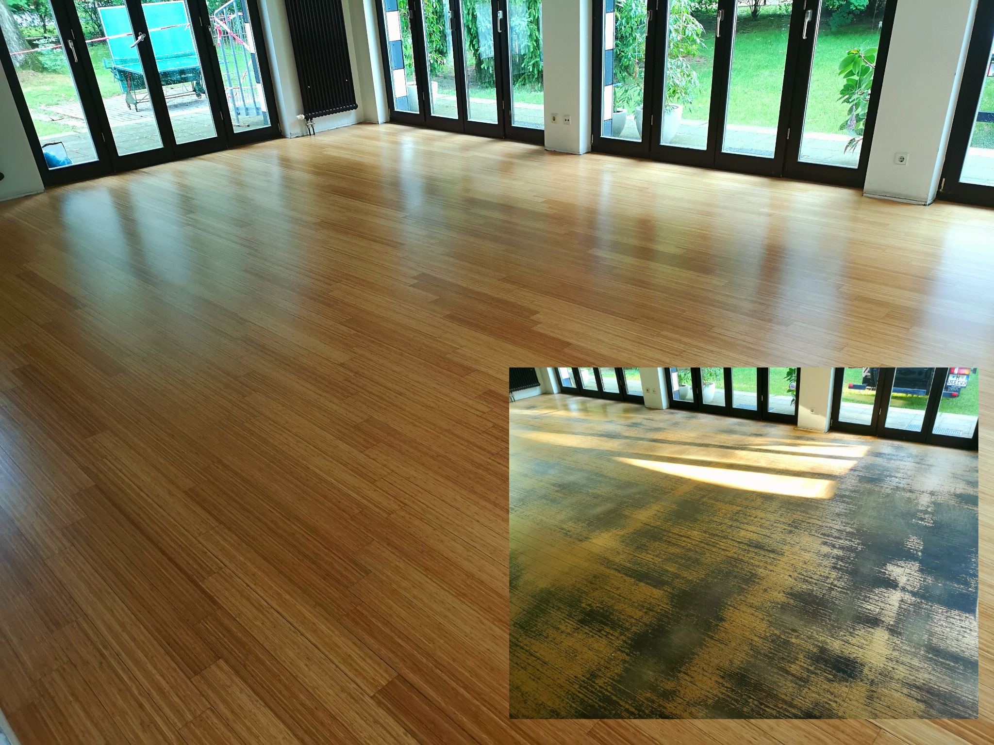 renowacja parkietu bambusowego - lakier