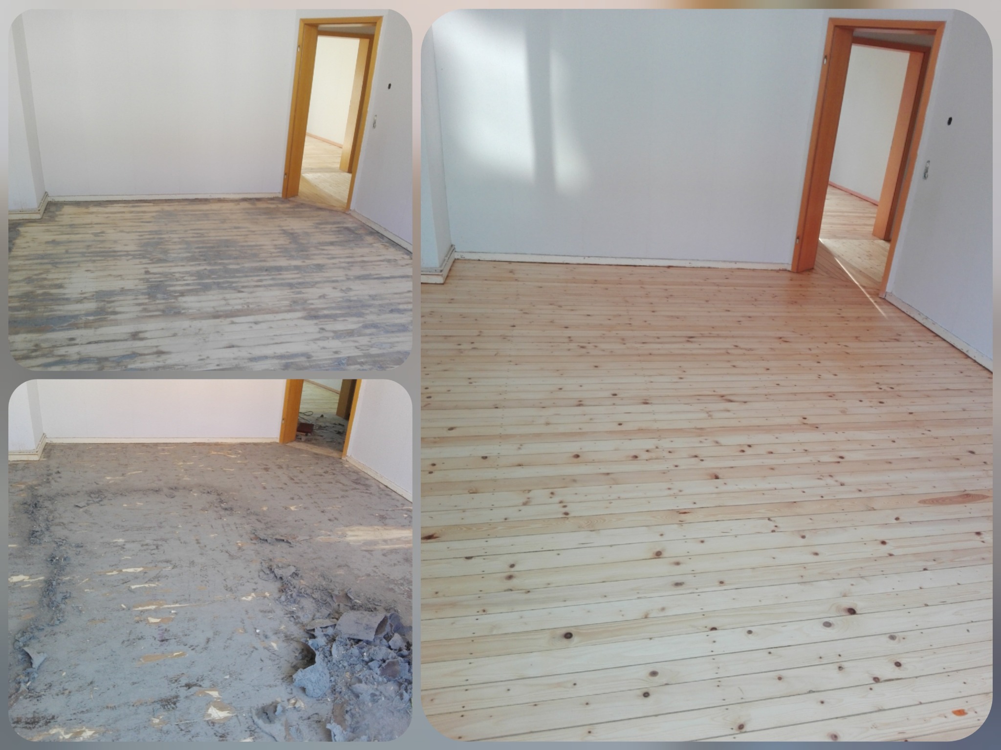 renowacja desek sosnowych - lakier