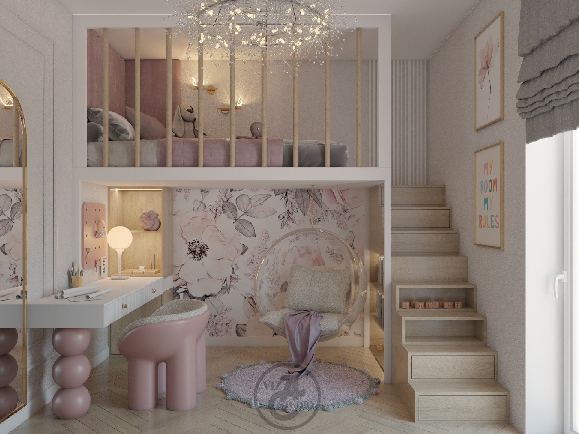Projekt pokoju dziewczynki