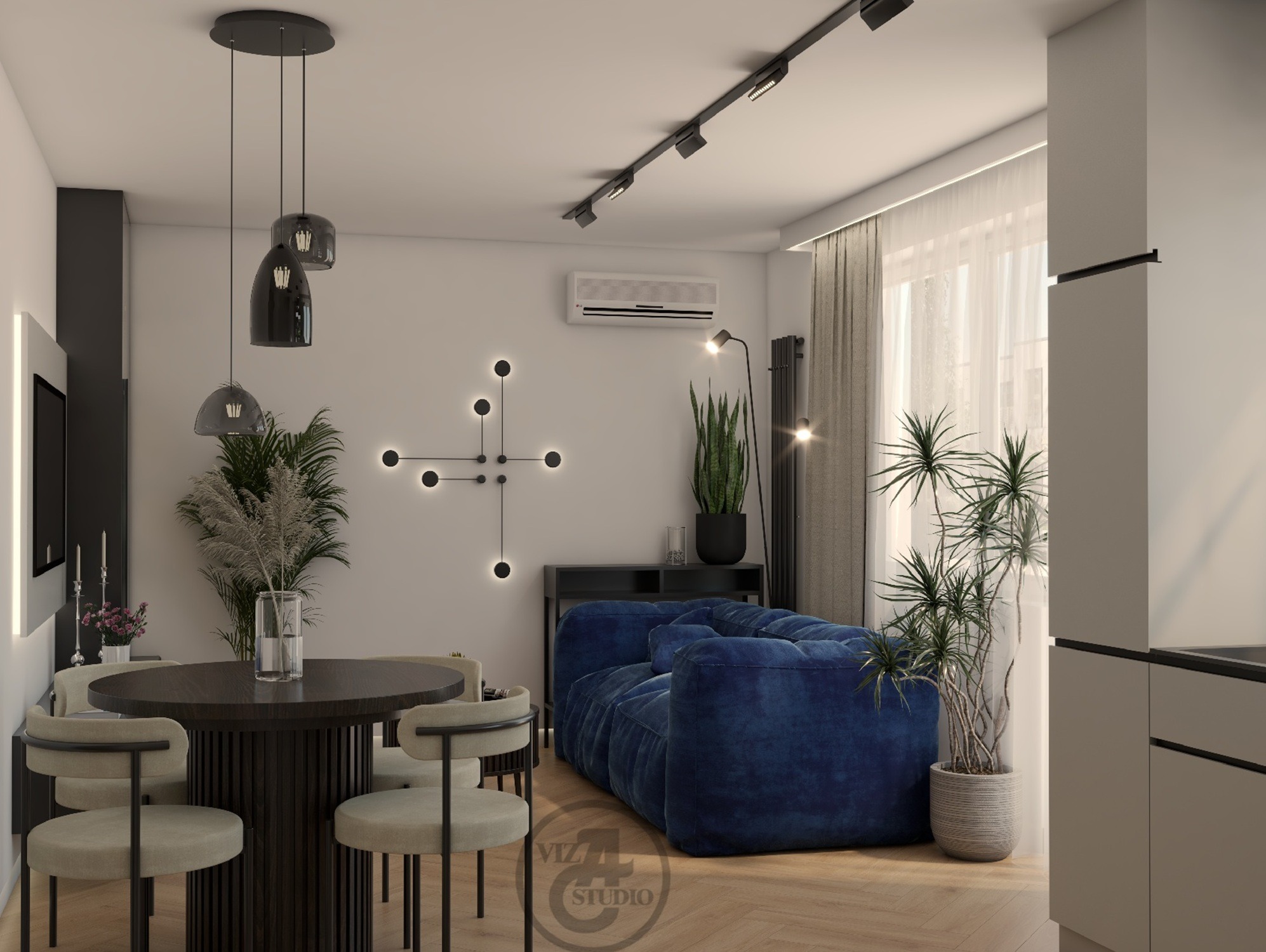 Projekt salonu w mieszkaniu