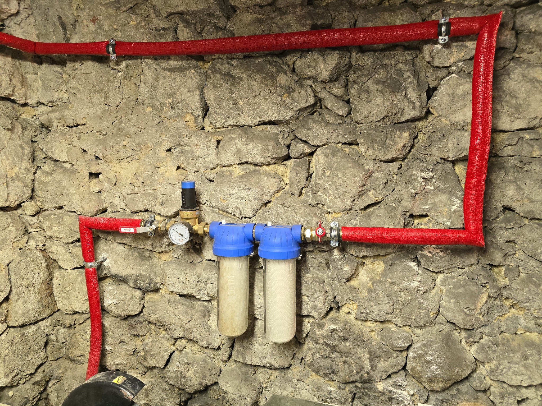 Montaż reduktora ciśnienia oraz filtrów