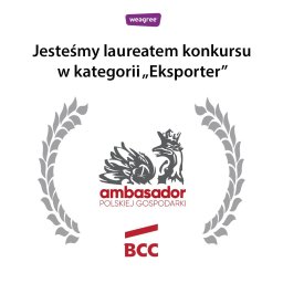 Z przyjemnością informujemy, że Weegree zostało laureatem tytułu Ambasador Polskiej Gospodarki 2025 w kategorii Eksporter. 🏅
