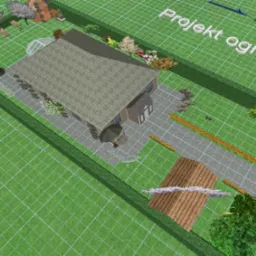 Wizualizacja projektu ogrodu wraz ze spacerem 3D po ogrodzie.