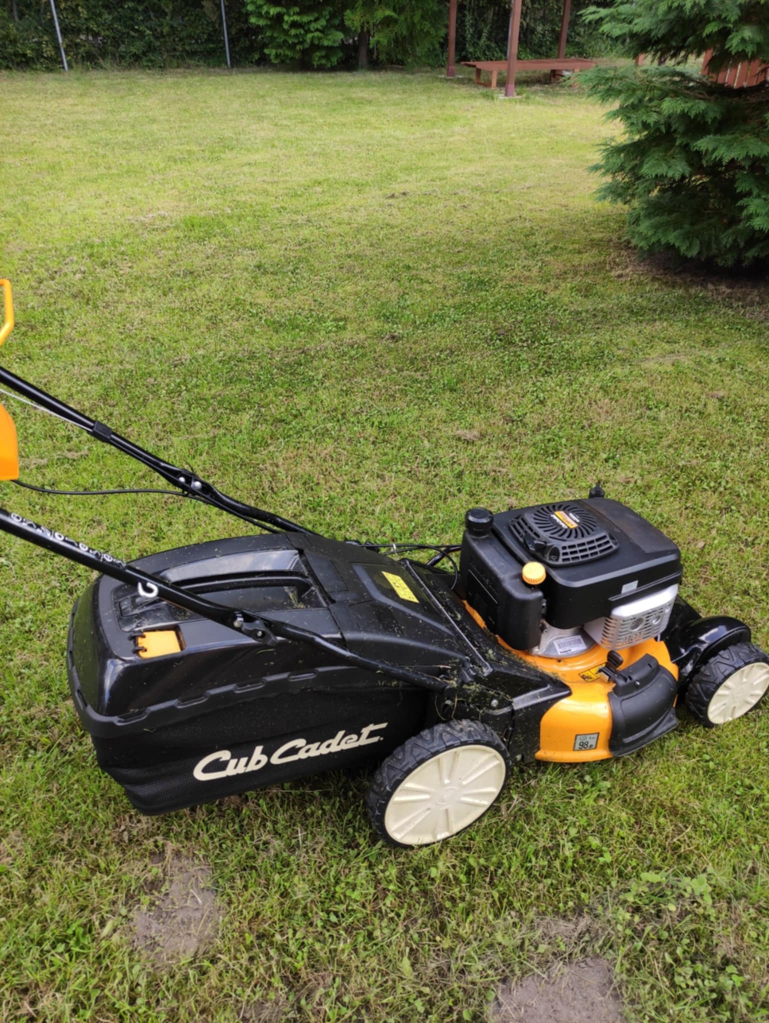 Trawnik 200 M2. Zlecenie obejmowało skoszenie bez wyrównywania terenu.