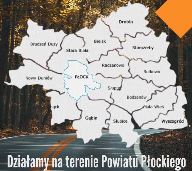 Działamy na terenie powiatu płockiego.