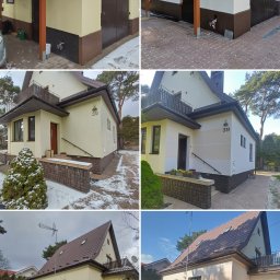 Akcja Renowacja - Malowanie elewacji, opaski - domu i garażu w tym mycie kostki brukowej zasypanie fugi i bezbarwna impregnacja
