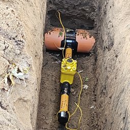 Budowa gazociągu fi 225 plus odejścia z zasuwa 