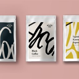 Projekt opakowań dla kawiarni Black Wolf