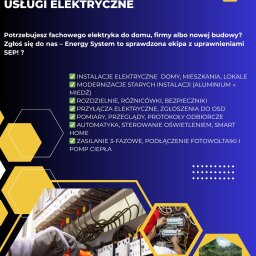 Usługi elektryczne
⚡🔧 ELEKTRYK – INSTALACJE, ROZDZIELNIE, POMIARY, PRZYŁĄCZA | Energy System
Potrzebujesz fachowego elektryka do domu, firmy albo nowej budowy?
Zgłoś się do nas – Energy System to sprawdzona ekipa z uprawnieniami SEP! 💡
