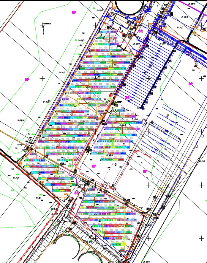 Projekt zagospodarowania terenu i połączeń modułów fotowoltaicznych dla farmy 3MW