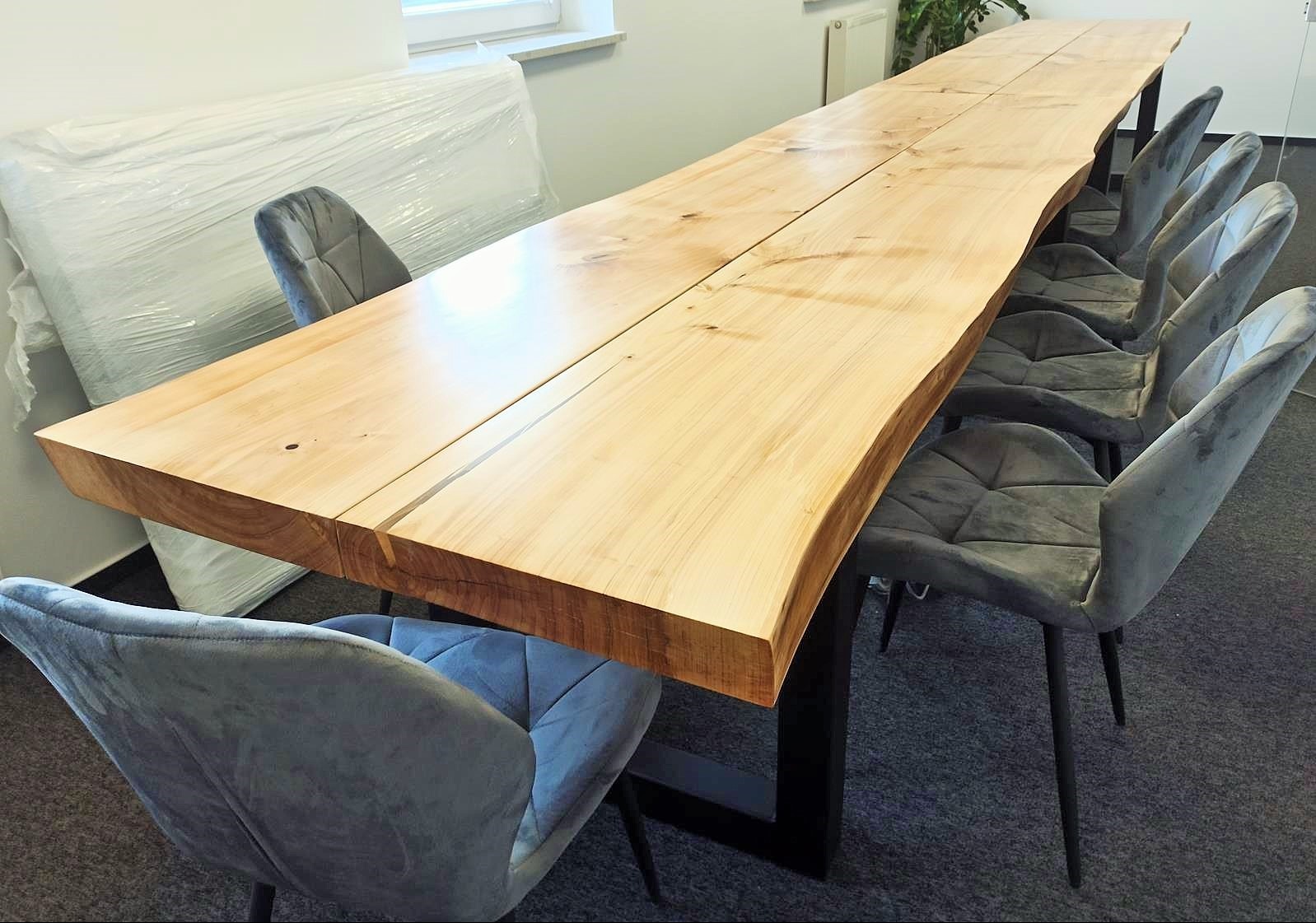 3 m stół konferencyjny z naturalnego drewna