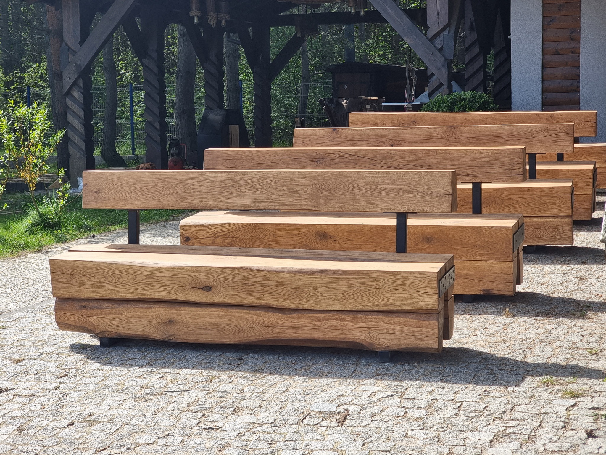 lawka miejska drewniana