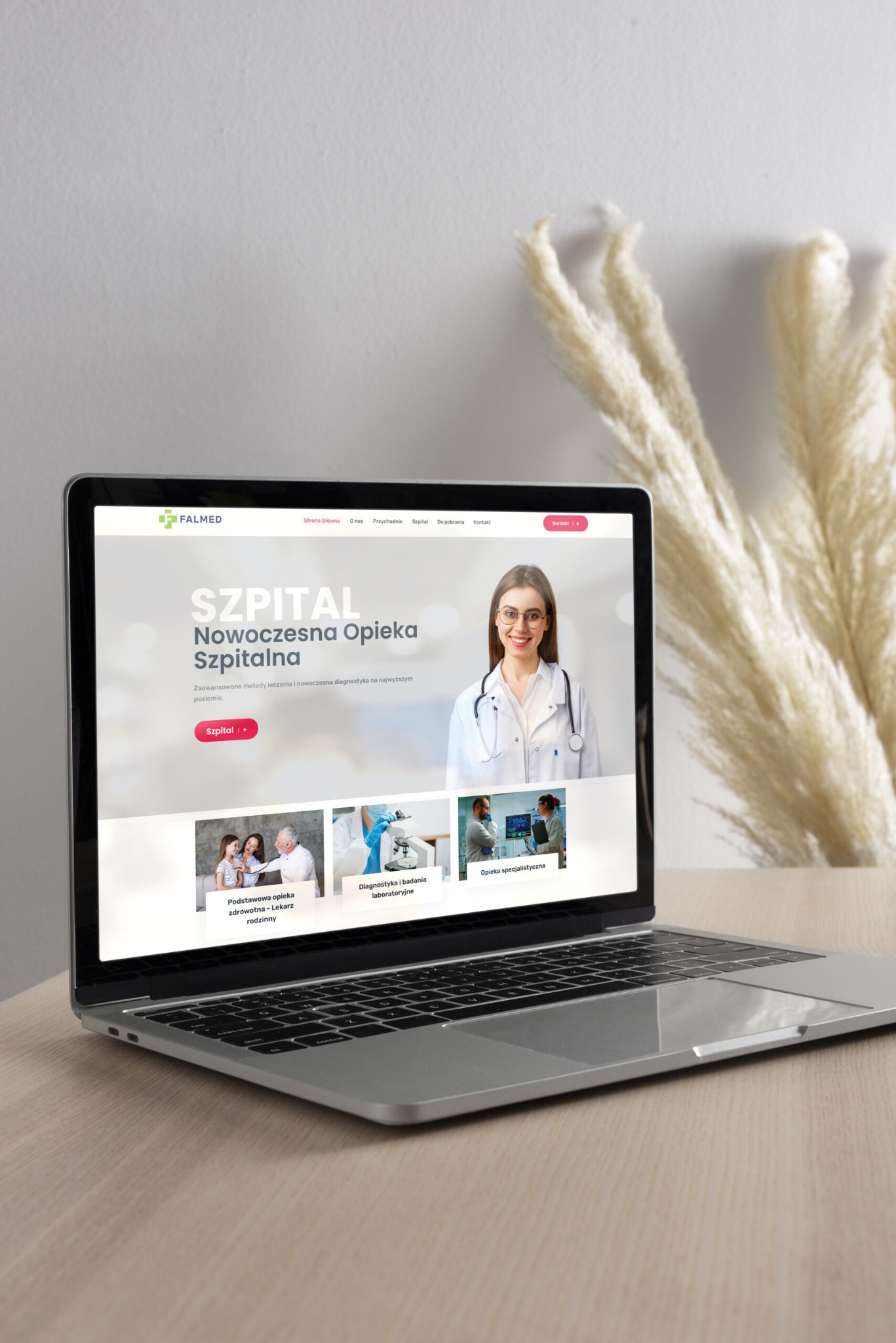 Strona internetowa przychodni oraz szpitala Falmed