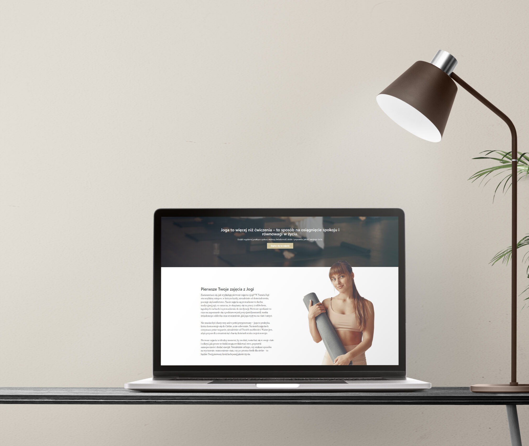 Strona internetowa + projekt oraz druk wizytówek, ulotek i karnetów Natura Jogi