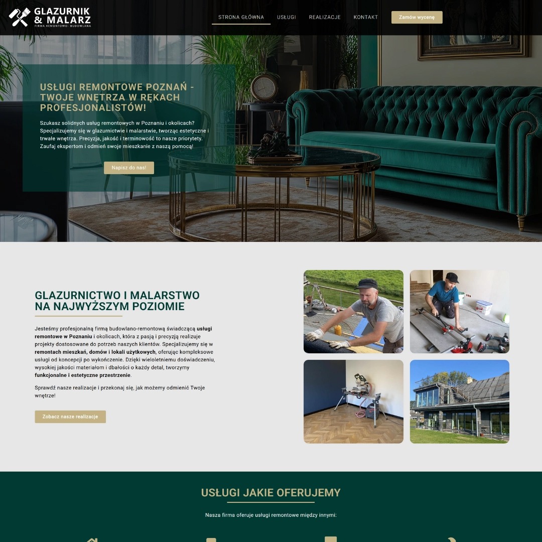 realizacja strony dla firmy remontowej