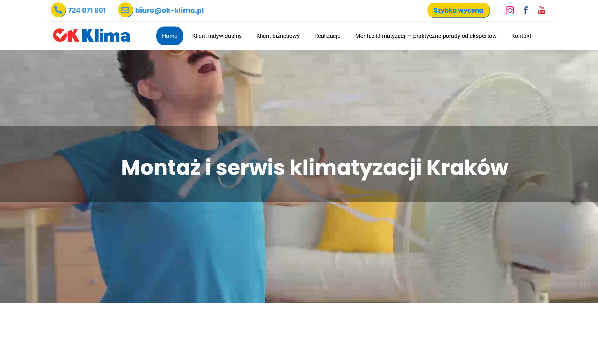 Strona główna naszej strony internetowej Ok-Klima