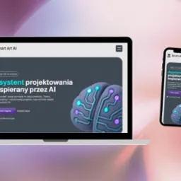 Projekt strony internetowej Agentów AI dla wsparcia w projektowaniu rysunków i grafik.