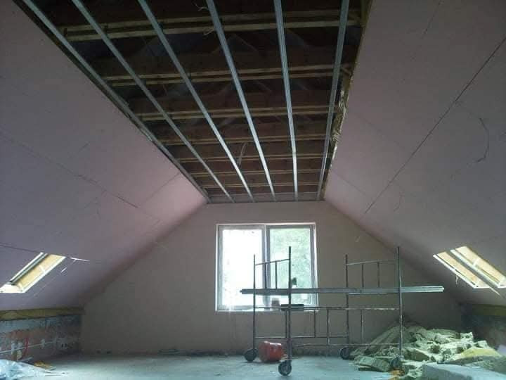 Zabudowa poddaszy, sciany działowe z płyt RG