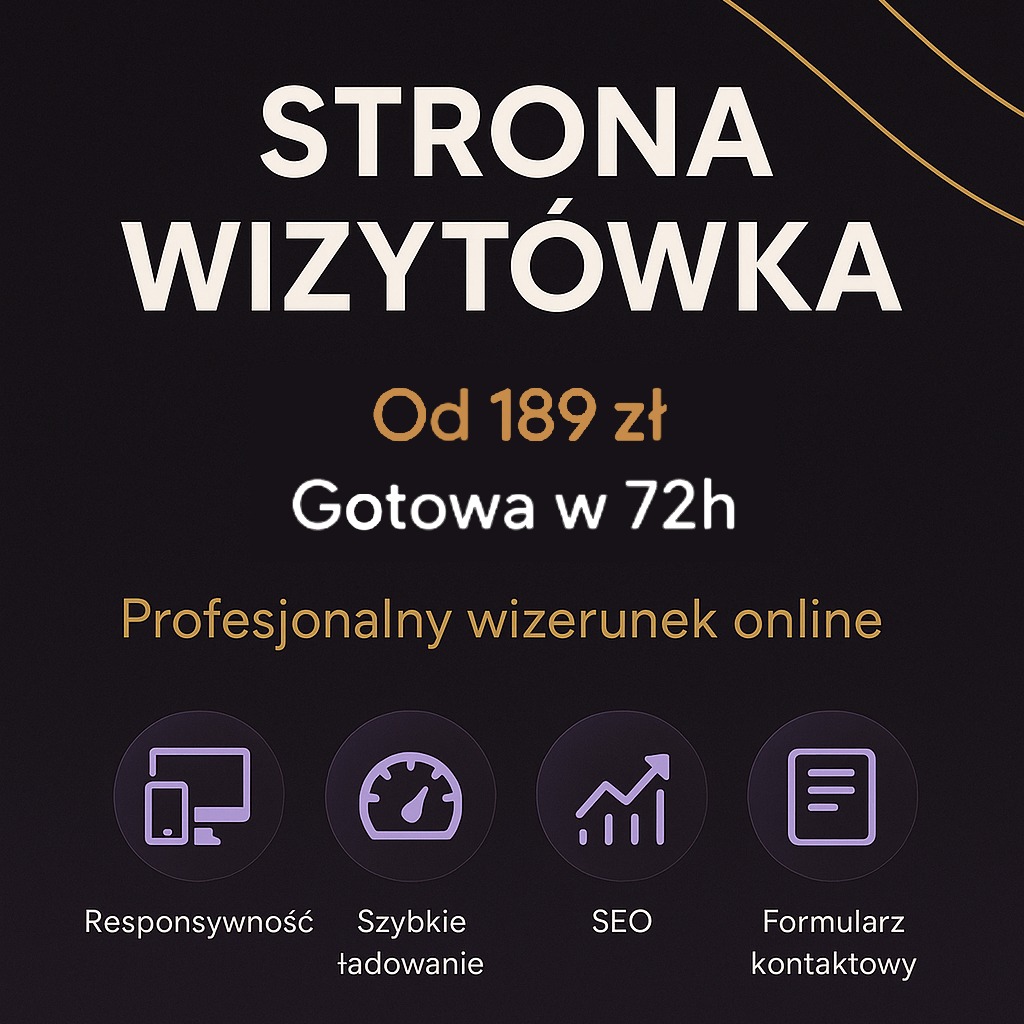 Możesz już mieć stronę www od 189 zł!
