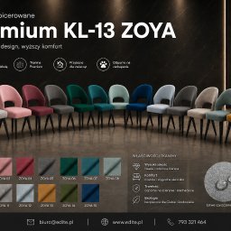 Miękka tapicerka, solidne wykonanie i ponadczasowy design sprawiają, że krzesła KL-13 w tkaninie ZOYA są doskonałym wyborem do jadalni, salonu lub restauracji. Starannie dopracowane detale oraz komfortowe siedzisko zapewniają wygodę podczas użytkowania.